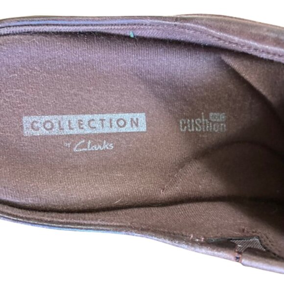 Clark's Collection Clogs Marion Jess Leather sz 8.5 Mahogany/Brown, 2.25" heel - Picture 6 of 11